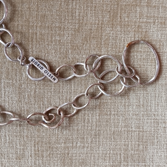 Sigrid Olsen Gold Tone Grunge Chunky Big Chain Long Necklace - Picture 10 of 12